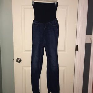 Dark wash maternity jeans